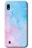 Galaxy A10 Kılıf HD Desen Baskılı Arka Kapak - Blue Art 