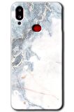 Galaxy A10s Kılıf HD Desen Baskılı Arka Kapak - White Marble 