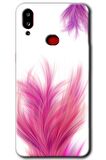 Galaxy A10s Kılıf HD Desen Baskılı Arka Kapak - Pembe Tüy 