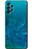 Galaxy A13 Kılıf HD Desen Baskılı Arka Kapak - Mavi Aura 