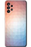 Galaxy A13 Kılıf HD Desen Baskılı Arka Kapak - Polygon Graident 3 