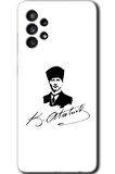 Galaxy A13 Kılıf HD Desen Baskılı Arka Kapak - Kemal Atatürk İmza 