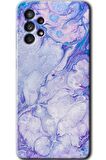 Galaxy A13 Kılıf HD Desen Baskılı Arka Kapak - Spots Lilac 