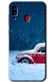 Galaxy A20 Kılıf HD Desen Baskılı Arka Kapak - Karlı Vosvos 