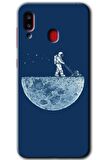 Galaxy A20 Kılıf HD Desen Baskılı Arka Kapak - Uzay İşçisi 