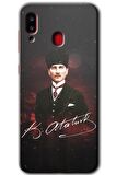 Galaxy A20 Kılıf HD Desen Baskılı Arka Kapak - Kemal Atatürk 