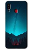 Galaxy A20 Kılıf HD Desen Baskılı Arka Kapak - Night Fores Mount 