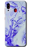 Galaxy A20 Kılıf HD Desen Baskılı Arka Kapak - Cranny Liquid Wall 