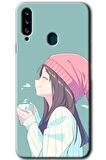 Galaxy A20s Kılıf HD Desen Baskılı Arka Kapak - Happy Girl 