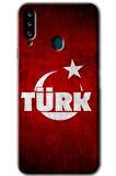 Galaxy A20s Kılıf HD Desen Baskılı Arka Kapak - Ayyıldız Türk 