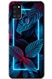 Galaxy A21s Kılıf HD Desen Baskılı Arka Kapak - Mekanik Yaprak 4 