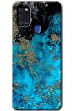 Galaxy A21s Kılıf HD Desen Baskılı Arka Kapak - Klas Mermer 