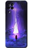 Galaxy A22 Kılıf HD Desen Baskılı Arka Kapak - Wanderer Silhouette 