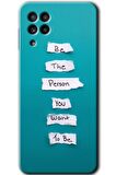Galaxy A22 Kılıf HD Desen Baskılı Arka Kapak - Want You 