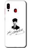 Galaxy A30 Kılıf HD Desen Baskılı Arka Kapak - Kemal Atatürk İmza 