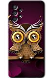 Galaxy A32 4G Kılıf HD Desen Baskılı Arka Kapak - Owl Bird Branch 