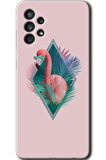 Galaxy A33 Kılıf HD Desen Baskılı Arka Kapak - Flamingo 