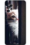 Galaxy A33 Kılıf HD Desen Baskılı Arka Kapak - Kedi Bakışı 