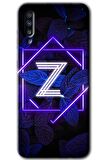 Galaxy A50 Kılıf HD Desen Baskılı Arka Kapak - Dark Neon Yaprak Z Harfi 