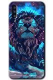 Galaxy A50 Kılıf HD Desen Baskılı Arka Kapak - Neon Aslan 