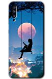 Galaxy A50s Kılıf HD Desen Baskılı Arka Kapak - Yalnız Kadın 