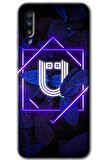 Galaxy A50s Kılıf HD Desen Baskılı Arka Kapak - Dark Neon Yaprak Ü Harfi 