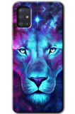 Galaxy A51 Kılıf HD Desen Baskılı Arka Kapak - Neon Lion 