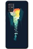 Galaxy A51 Kılıf HD Desen Baskılı Arka Kapak - City Bird Sky 