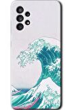 Galaxy A52 Kılıf HD Desen Baskılı Arka Kapak - Dalga 