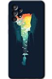 Galaxy A52 Kılıf HD Desen Baskılı Arka Kapak - City Bird Sky 