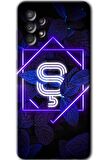 Galaxy A52s Kılıf HD Desen Baskılı Arka Kapak - Dark Neon Yaprak Ş Harfi 