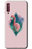 Galaxy A7 2018 Kılıf HD Desen Baskılı Arka Kapak - Flamingo 