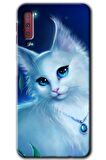 Galaxy A7 2018 Kılıf HD Desen Baskılı Arka Kapak - Cat Glance 