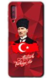 Galaxy A7 2018 Kılıf HD Desen Baskılı Arka Kapak - Atatürkiye 