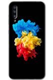 Galaxy A70 Kılıf HD Desen Baskılı Arka Kapak - Black 1 