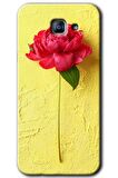 Galaxy A8 2016 Kılıf HD Desen Baskılı Arka Kapak - Kırmızı Gül 
