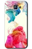 Galaxy A8 2016 Kılıf HD Desen Baskılı Arka Kapak - Gökkuşağı Color 