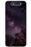 Galaxy A80 Kılıf HD Desen Baskılı Arka Kapak - Gece Galaksi 