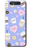 Galaxy A80 Kılıf HD Desen Baskılı Arka Kapak - Coffee Cake 