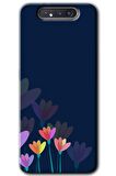 Galaxy A80 Kılıf HD Desen Baskılı Arka Kapak - Çizim Çiçekleri 