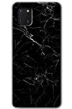 Galaxy A81 Kılıf HD Desen Baskılı Arka Kapak - Siyah Mermer 