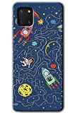 Galaxy A81 Kılıf HD Desen Baskılı Arka Kapak - Kedi Galaksi 