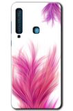 Galaxy A9 2018 Kılıf HD Desen Baskılı Arka Kapak - Pembe Tüy 