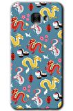 Galaxy C7 Kılıf HD Desen Baskılı Arka Kapak - Funky Dragon 