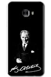 Galaxy C7 Kılıf HD Desen Baskılı Arka Kapak - Atatürk İmza 