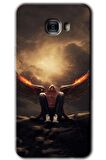 Galaxy C7 Kılıf HD Desen Baskılı Arka Kapak - Wings of Power 