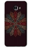 Galaxy C7 Kılıf HD Desen Baskılı Arka Kapak - Mandala Flower Wal 