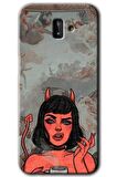 Galaxy J8 Kılıf HD Desen Baskılı Arka Kapak - Devil Girl 
