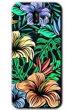 Galaxy J8 Kılıf HD Desen Baskılı Arka Kapak - Hibiscus Flowers 
