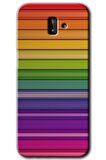 Galaxy J8 Kılıf HD Desen Baskılı Arka Kapak - Colorful Lines 
